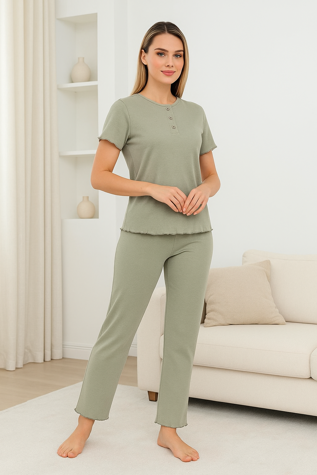 Women's Minimalist Lounge Pajama Set – Onyx Sleepwear
