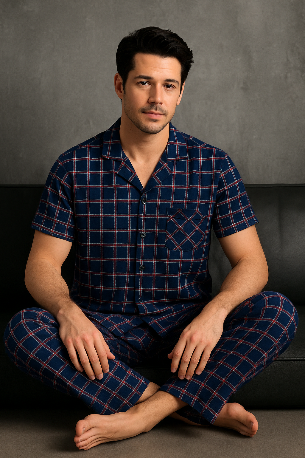 Men's Premium Checkered Loungewear Set - ONYX Loungewear