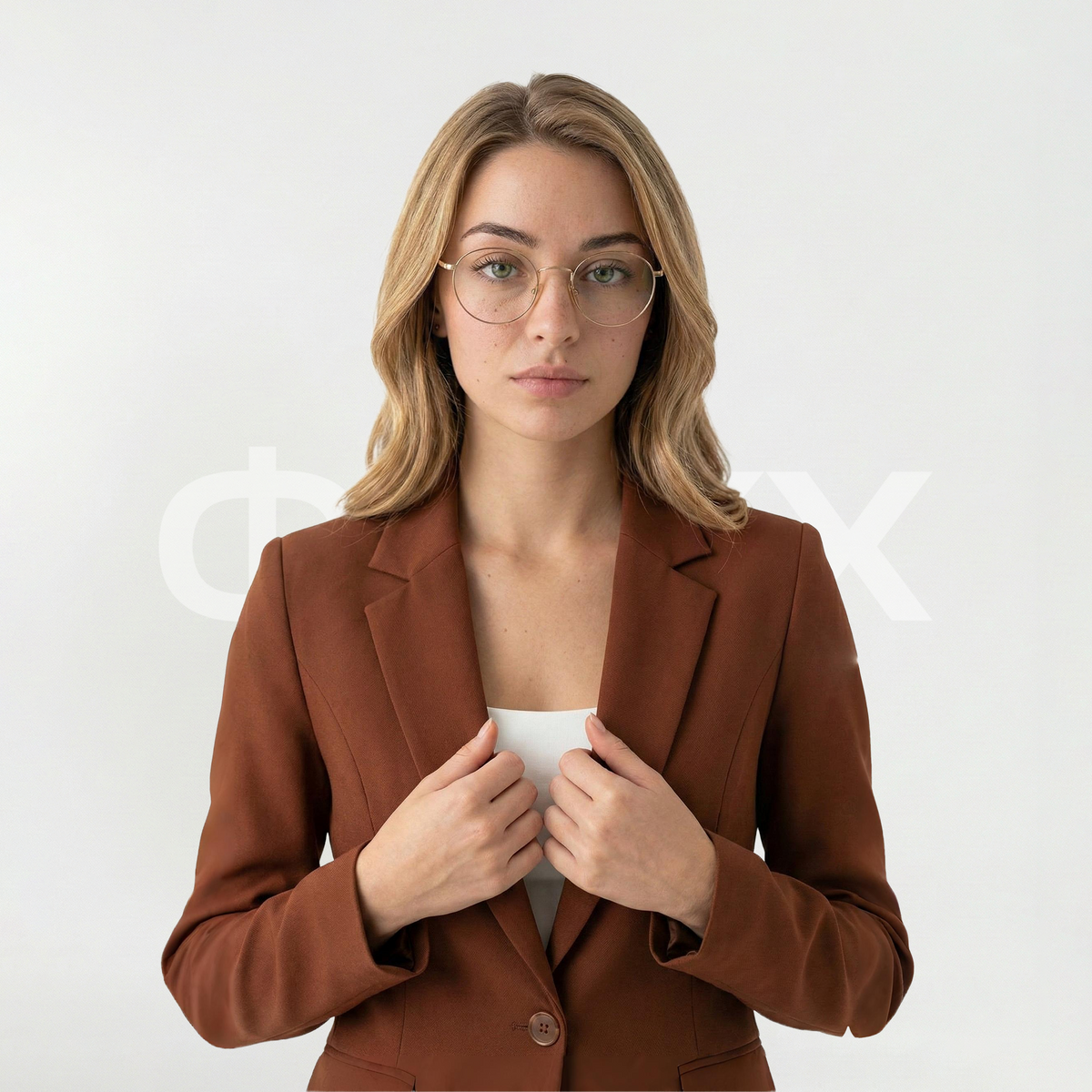 ФNYX Damen-Klassiker: Ein-Knopf-Anzugset – Taillierter Blazer &amp; Hose mit hohem Bund