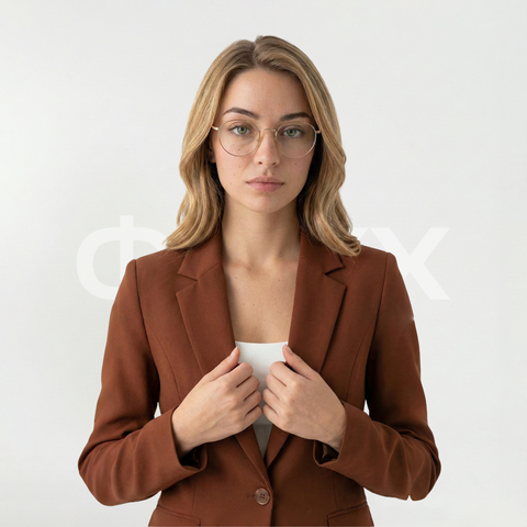 ФNYX Damen-Klassiker: Ein-Knopf-Anzugset – Taillierter Blazer &amp; Hose mit hohem Bund