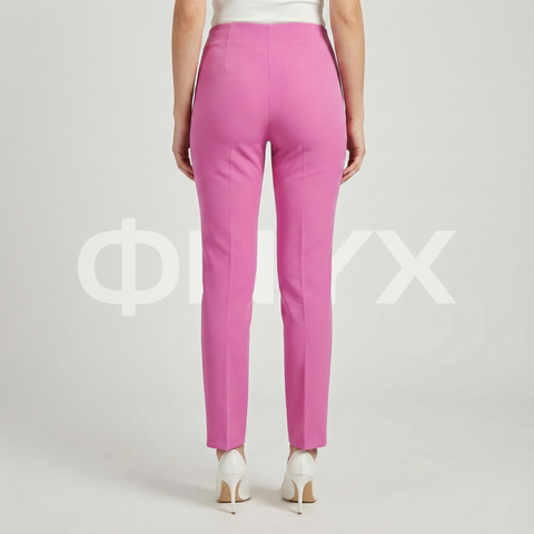 ФNYX Damen-Klassiker-Ein-Knopf-Anzugset – Taillierter Blazer &amp; schmal geschnittene Hose (Fuchsia-Pink)