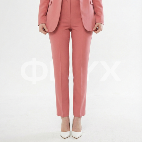 ФNYX Damen-Kostümset mit einem Knopf – gefüttertes Jackett &amp; Hose mit geradem Bein